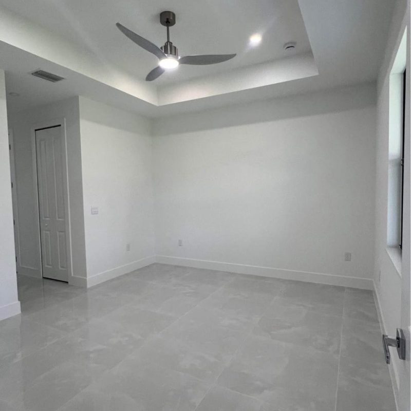 Large-Format Polished Porcelain Throughout a New Home