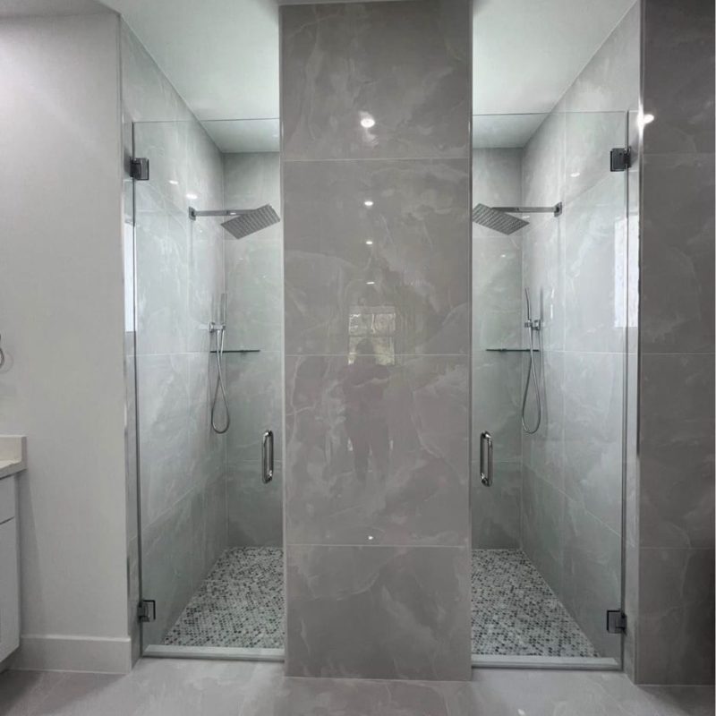 Large-Format Polished Porcelain Throughout a New Home