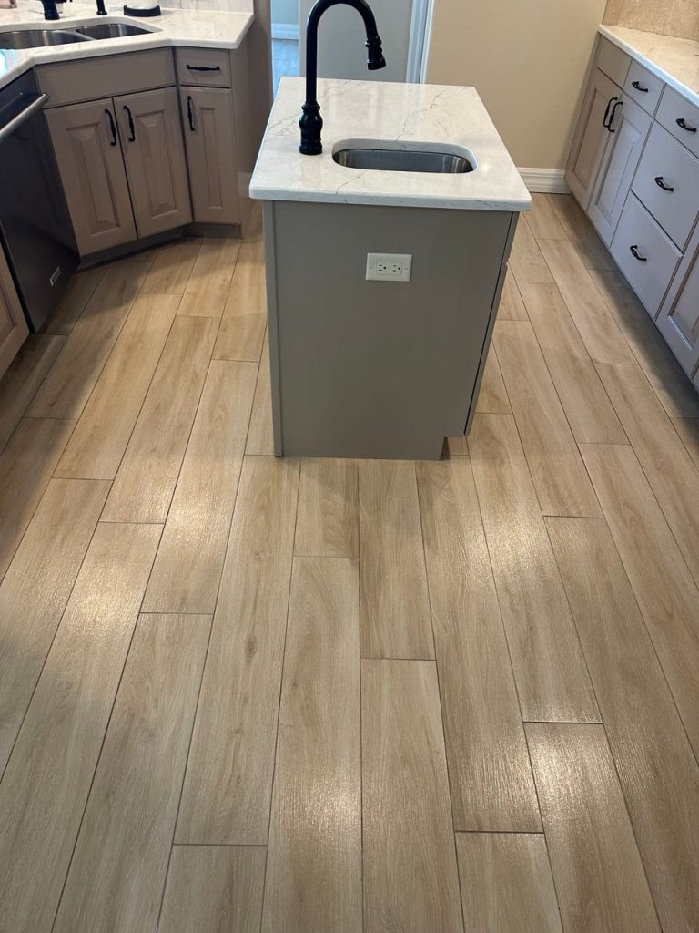 Wood-Look Tile Kitchen Floor